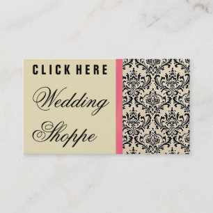 Cream Damask Visitenkarte