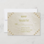 Cream Decorative Wedding RSVP Card (Vorderseite)