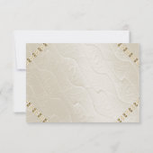 Cream Decorative Wedding RSVP Card (Rückseite)