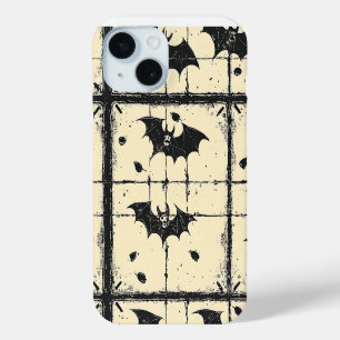 Cream Denim Grunge Patchwork mit Fledermäusen (2) Case-Mate iPhone Hülle