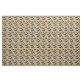 Cream Denim Grunge Patchwork mit Fledermäusen Stoff (Yard (91,4 cm))