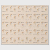 Cream Dog Welpenliebe Geschenkpapier (Flach)