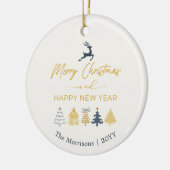 Cream Doodle Weihnachtsbaumen, Rentier, Sterne, Keramik Ornament (Links)