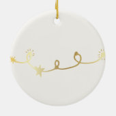 Cream Doodle Weihnachtsbaumen, Rentier, Sterne, Keramik Ornament (Hinten)
