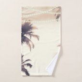 Cream Dream Palm Trees & Lights Beachy Glam Badhandtuch Set (Handtuch)
