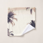 Cream Dream Palm Trees & Lights Beachy Glam Badhandtuch Set (Waschlappen)