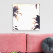 Cream Dream Palm Trees & Lights Beachy Glam Leinwanddruck (Insitu (Wohnzimmer))