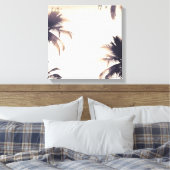 Cream Dream Palm Trees & Lights Beachy Glam Leinwanddruck (Insitu (Schlafzimmer))