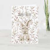 Cream Easter Bunny Rabbit  Karte (Vorderseite)