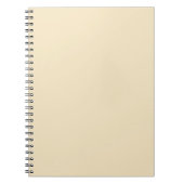 Cream Ecru Beige Notebook Notizblock (Vorderseite)