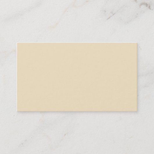Cream Ecru Business Card Visitenkarte (Vorderseite)