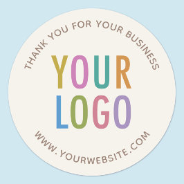 Cream Ecru Ivory Vielen Dank für Ihr individuelles Runder Aufkleber