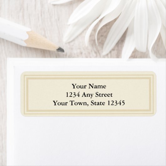 Cream & Ecru-Rücksendeadresse (Insitu)