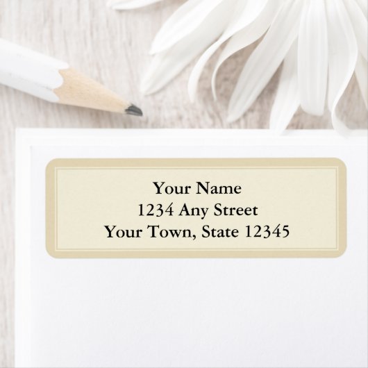 Cream & Ecru-Rücksendeadresse (Insitu)