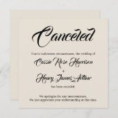 Cream Elaborate Cancale Wedding Ankündigung (Vorne/Hinten)