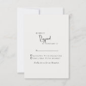 Cream Elegant Blush Floral Wedding RSVP (Vorderseite)