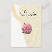 Cream Elegant Wedding Gown Details Begleitkarte (Vorderseite)