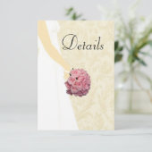 Cream Elegant Wedding Gown Details Begleitkarte (Stehend Vorderseite)