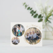 Cream Elegante Minimalistisch Weihnachten Drei Fot (Stehend Vorderseite)