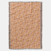 Cream Ethnic Pattern Throw Blanket Decke (Vorderseite Vertikal)