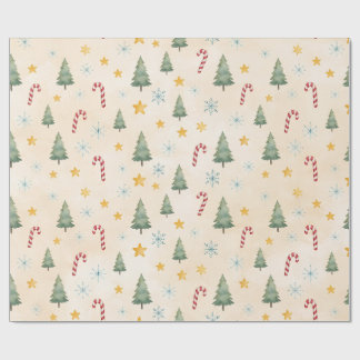 Cream Festives Weihnachtspapier Geschenkpapier