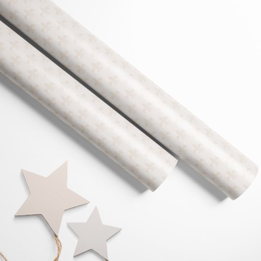 Cream Fleur-de-Lis Geschenkpapier