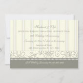 Cream Floral 10 Jahre Party Einladung (Rückseite)