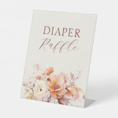 Cream Floral Fall Babydusche Windelwanne Sockelschild (Vorderseite)