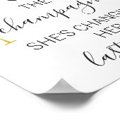 Cream Floral Glasses Brautparty signieren Poster (Ecke)