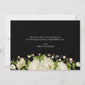 Cream Floral Happy Mother Day Card Karte (Rückseite)