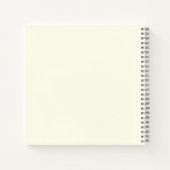 Cream Floral Maßgeschneiderte Hochzeitsgäste Notizblock (Rückseite)