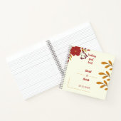 Cream Floral Maßgeschneiderte Hochzeitsgäste Notizblock (Innenseite)