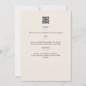 Cream Floral Minimalistisch Elegante Hochzeiten Ei Einladung (Rückseite)