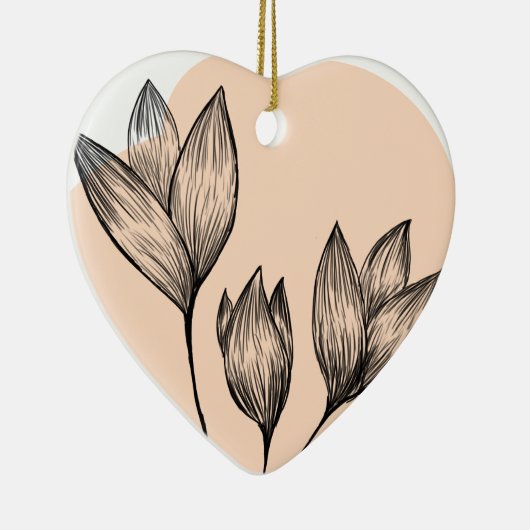 Cream Floral Ornament (Rechts)