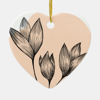 Cream Floral Ornament