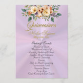 Cream Floral Quinceanera Program - Lavender Programm (Vorderseite)