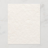 Cream Floral Rustikale Hochzeitseinladungen Flyer (Hinten)