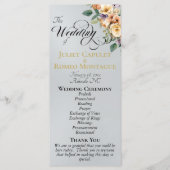 Cream Floral - Silver Wedding Programm (Vorderseite)
