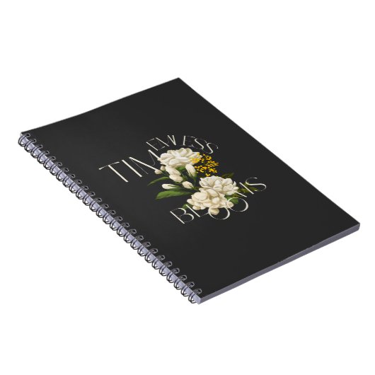 Cream Floral Timeless Blooms Spiral Foto Notebook Notizblock (Rechte Seite)