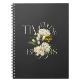 Cream Floral Timeless Blooms Spiral Foto Notebook Notizblock (Vorderseite)