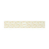 Cream Floral Wedding Einladung Bauchband Einladungsbanderole (Flach)