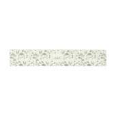 Cream Floral Wedding Einladung Bauchband Einladungsbanderole (Flach)