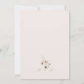 Cream Floral Wildflower Poppy Wedding Invitation Einladung (Rückseite)