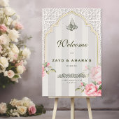 Cream & Florals Islamische Hochzeit | Acryl-Schild Acrylschild
