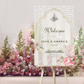 Cream & Florals Islamische Hochzeit | Acryl-Schild Acrylschild
