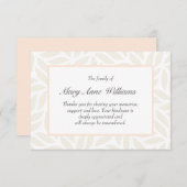 Cream Foliage delicate Beerdigung danke (Vorne/Hinten)