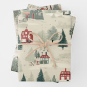 Cream Forest Winter Geschenkpapier Set (Beispiel)