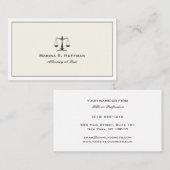 Cream-Frame-Justizskala Beruflich Visitenkarte (Vorne/Hinten)