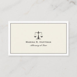 Cream-Frame-Justizskala Beruflich Visitenkarte