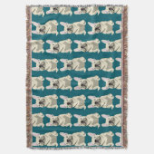 Cream French Bulldog Decke (Vorderseite Vertikal)